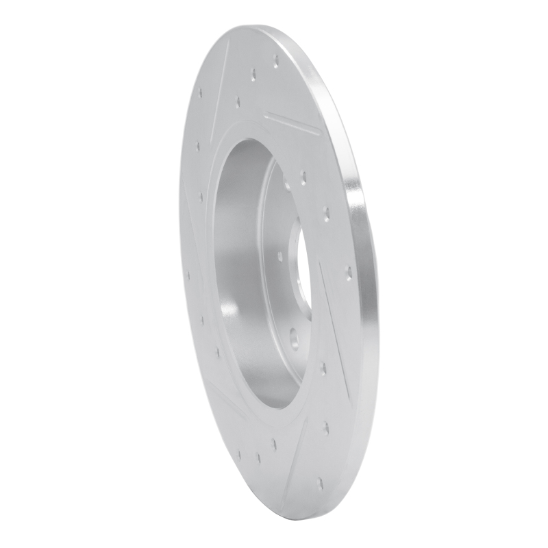 Smart Fortwo Brake Rotor (1) - Front Right - R1 Concepts - Drilled & Slotted - Silver - `05-`16